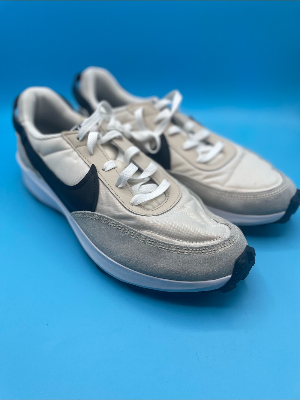 Nike Waffle Debut sand drift‎ and black